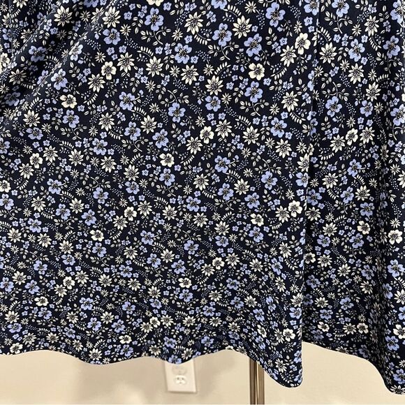 Aeropostale Floral Long Sleeve mini v-neck Dress with lace up back size medium - Picture 6 of 13